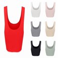 thumbnail image 1 of HXWCHs U Back Longline Sports Bras for Women Scoop Neck Padded Yoga Workout Crop Top with Built in Pads Red XXXL, 1 of 5