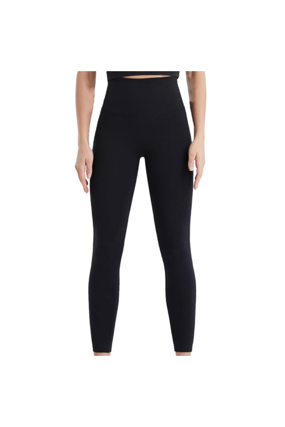 UPF 50+ Sun Protection Women's High Waist Workout Leggings for Yoga Running and Fitness Training XXL Black