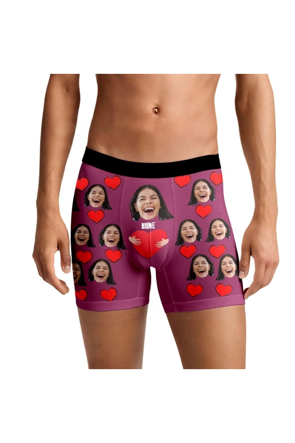 Valentine's Day Customizable Couples Underwear Humor Print for Him and Her XL Hot Pink