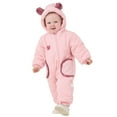 thumbnail image 1 of HXWCHs Winter Baby Boys Romper Jumpsuit Thermal Padded Outfit with Lining, Ideal Warm Bodysuit for & Toddlers Blue 6-12 Months, 1 of 4