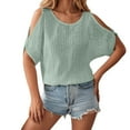thumbnail image 1 of HXWCHs Women Breathable Plain T Shirts Women's T-Shirt for Daily Casual Wear Soft Comfortable Fabric Versatile Loose Fit Layering Piece XL Green, 1 of 5