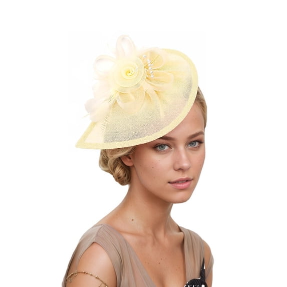 HXWCHs Women Fascinator Hats Tea Party Hat Vintage Pillbox Hat Headband for WH2