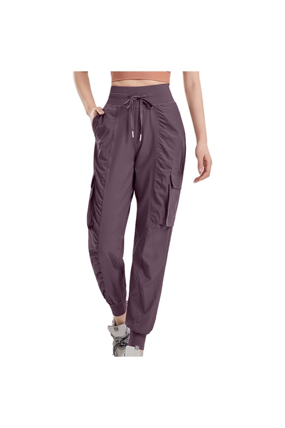 Women's DriMore Core Yoga Pants Relaxed Fit Active Workout Lounge Pants Purple XXXXXL