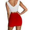 thumbnail image 1 of HXWCHs Women's Elegant High Waist Pleated Bodycon Mini Skirt for Evening Party Nightclub Outfits Red XL, 1 of 4