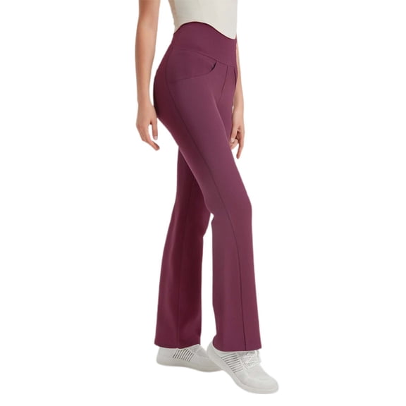 HXWCHs Women's Flare Yoga Leggings Wide Leg Sports Trousers for Pilates Red M