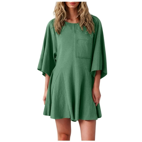 HXWCHs Women's Floral Jumpsuit, Women's Casual Loose Fit Short Sleeve Romper Jumpsuit Dress Featuring Convenient Side Pockets M Light Green
