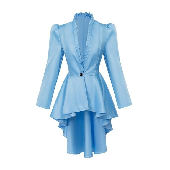 HXWCHs Women's Gothic Tailcoat Jacket Elegant Long Sleeve Attire XS BU2