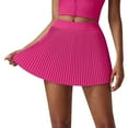 thumbnail image 1 of HXWCHs Women's High Waist Pleated Tennis Skirt Flowy Lightweight Athletic Miniskirt with Built In Shorts and Pockets Pink XL, 1 of 5