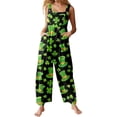 thumbnail image 1 of HXWCHs Women's Party Jumpsuit, 2025 Fashion Casual Women's Printed Pocket Jumpsuit with Semana Design Comfortable Trousers Style Outfit XXXL Black, 1 of 6