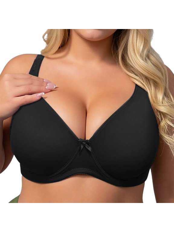 Women's Push Up Underwire Support Everyday T-Shirt Bra Size: 100D