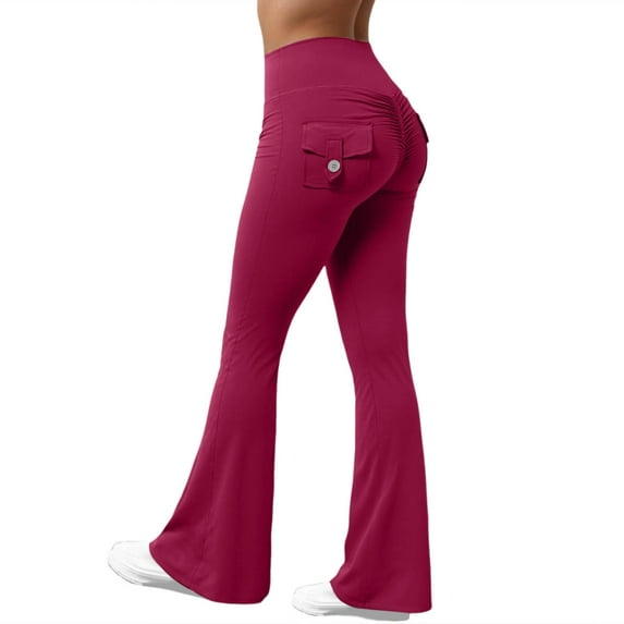 HXWCHs Women's Relaxed Fit Yoga Pants DriMore Core Athleisure Pants Hot Pink M