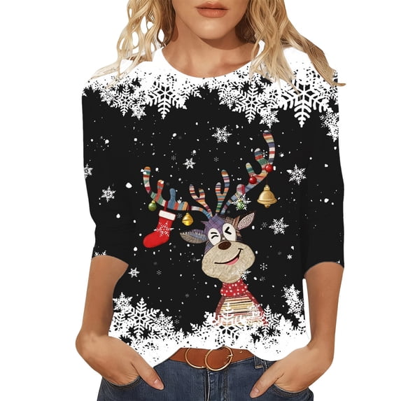 HXWCHs Women's Solid Bamboo Blend Solid Tee Festive Holiday Themed Casual Crewneck Tee Short Sleeve top for Women Cozy Comfort Wear and Daily Outfits with Seasonal Print XL Black