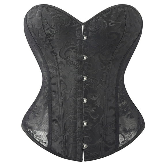 HXWCHs Women's Solid Color Victorian Gown Gothic Vintage Slim Waist Court Formal Dress Black S