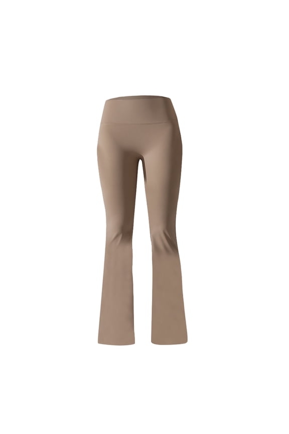 Women's Straight Leg Yoga Pants Cotton Blend Casual Lounge Active Pants Khaki XL