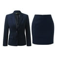 thumbnail image 1 of HXWCHs Women's Two Piece Suit Set Tailored Slim Fit and Pencil Skirt for Business Work Attire XXXXL Blue, 1 of 7
