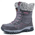 thumbnail image 1 of HXWCHs Women's Winter Fashion Thickened Warm Lace Up Solid Color Boots with Non- Comfortable Sole 7 Gray, 1 of 8