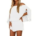 thumbnail image 1 of HXWCHs Women's off The Shoulder Summer Skirt Suit Set Elegant formal and Casual Two Piece Outfit for Evening Party S White, 1 of 7