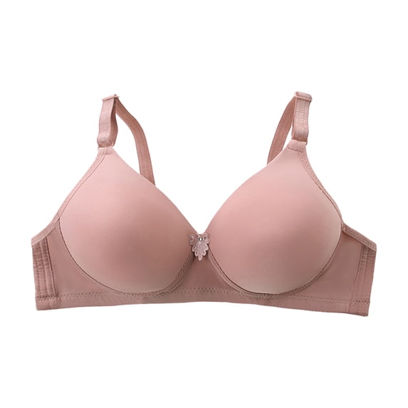 HXWCHs Womens Bra Steel Rimless Comfort Gather Thin Large Bra for Daily Wear Size: 36 Light Purple