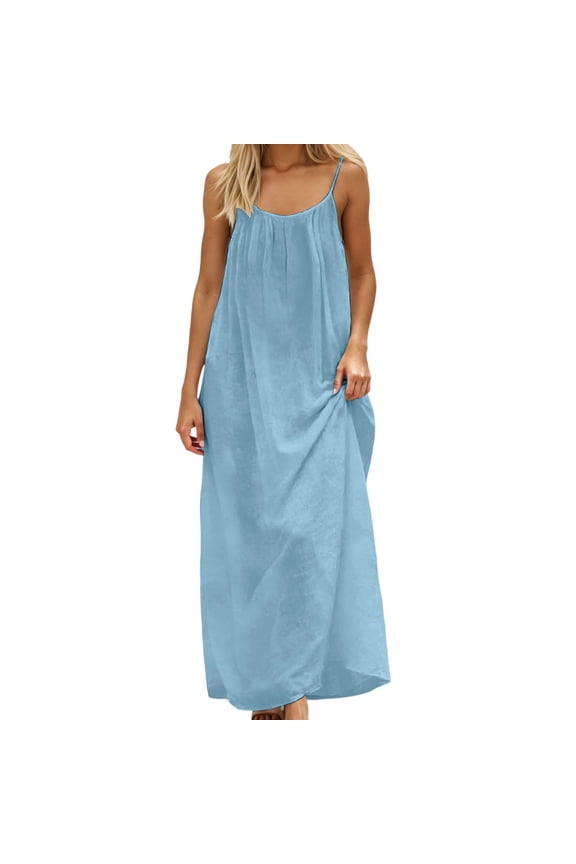 Womens New Backless Cami Coat Loose Fit Flowy Vacation Street Style Outfit L Blue-2