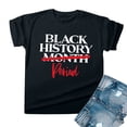 thumbnail image 1 of HXWCHs Womens Solid Ribbed T Shirt Graphic T-Shirt Celebrating Black Month with Inspirational Freedom Design for Everyday Wear S Black, 1 of 3