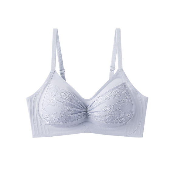 HXWCHs Womens Wireless Jelly Bra Plus Size Supportive Seamless Bras Full Coverage Push Up Comfortable No Underwire Tshirt Bras Blue 34