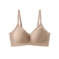 thumbnail image 1 of HXWCHs Womens Wireless Jelly Bra Plus Size Supportive Seamless Bras Full Coverage Push Up Comfortable No Underwire Tshirt Bras Khaki 38, 1 of 4