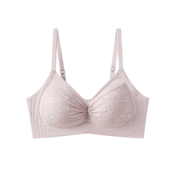 HXWCHs Womens Wireless Jelly Bra Plus Size Supportive Seamless Bras Full Coverage Push Up Comfortable No Underwire Tshirt Bras Pink 40