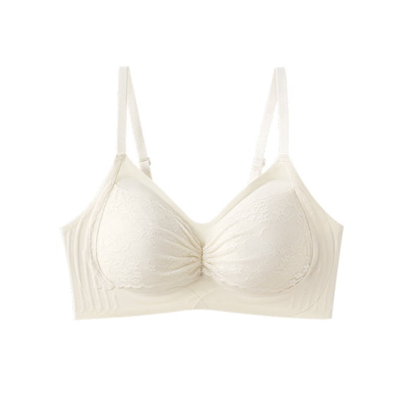 HXWCHs Womens Wireless Jelly Bra Plus Size Supportive Seamless Bras Full Coverage Push Up Comfortable No Underwire Tshirt Bras White 38