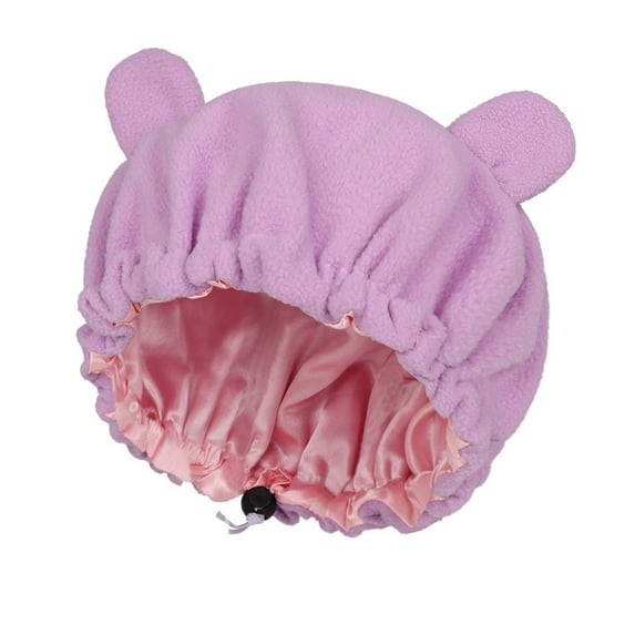 HXWCHs toddler Sun Hat​ Kids Winter Soft Coral Bear Hat for Babies Sleeping Warm Cap with Dry Hair Feature for Boys and Girls Purple One Size