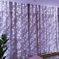 thumbnail image 1 of HXWEIYE 300LED White Fairy Curtain Lights for Bedroom, 3mx3m 8 Modes USB Plug in Window Christmas Led String Hanging Lights with Remote for Backdrop Wedding Party Home Garden Outdoor Indoor, 1 of 7