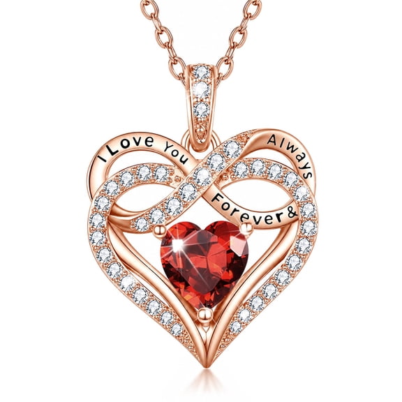 HXWZB Infinity Heart Necklace for Women Love Forever Pendant Jewelry