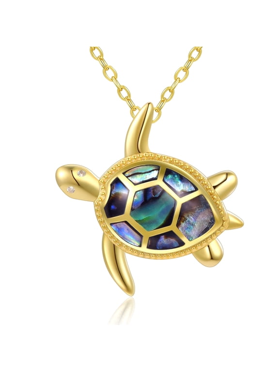 Sea Turtle Necklace for Women Ocean Inspired Turtle Pendant