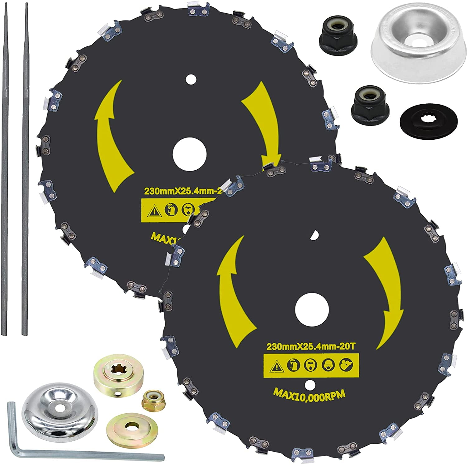 HXXF 2 Pack 9" Chainsaw Brush Cutter Blade 20 Tooth Circular Trimmer
