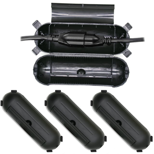HXXF 4 Pack Outdoor Extension Cord Safety Cover, Weatherproof Protector