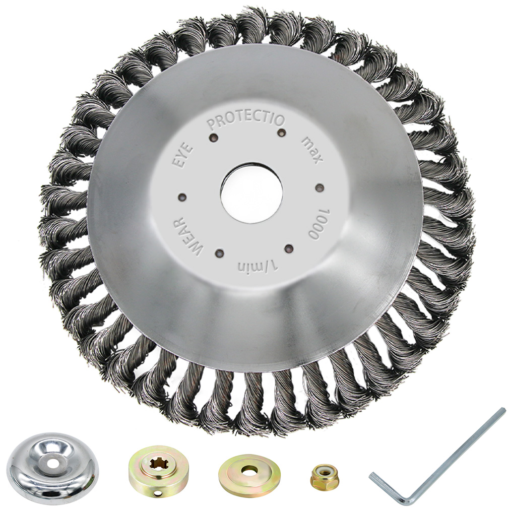 Steel Wire Weed Trimmer Head Trimmer Head, 6 inches Round Steel Wire Trimmer Head Cutter Head