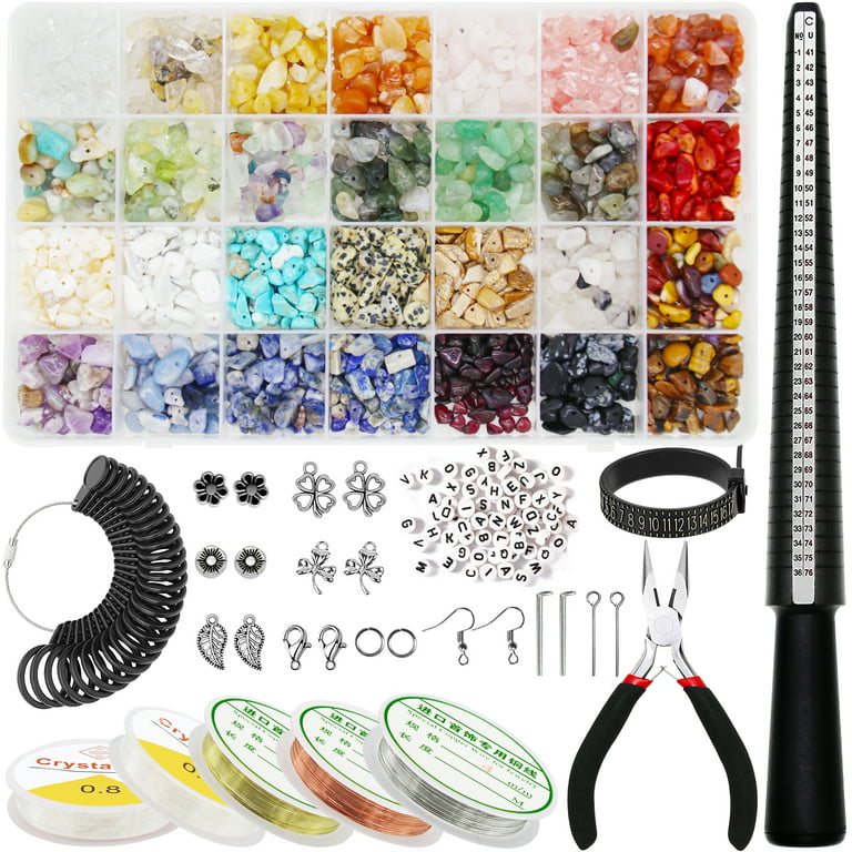 Crystal Jewelry Making Kit With Gemstone Chip Beads Craft Unique Rings  Using a Variety of Crystal Beads. Find Ring Making Supplies -  Sweden