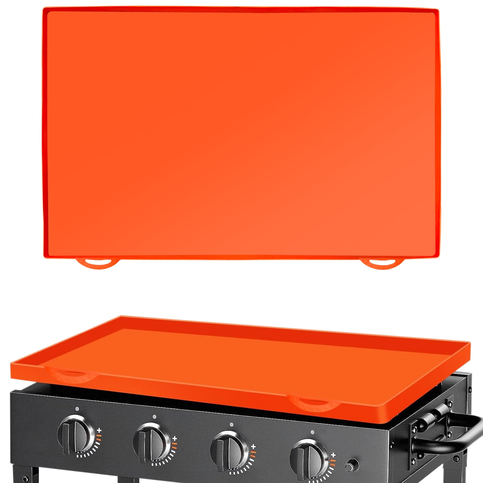 HXXF Silicone Griddle Cover Mat Suitable for Grill 36" Blackstone, Top Edges,Heavy Duty Food Grade Blackstone Accessories Reusable&Durable,Protect from Rust,Insects & Leaves - Orange