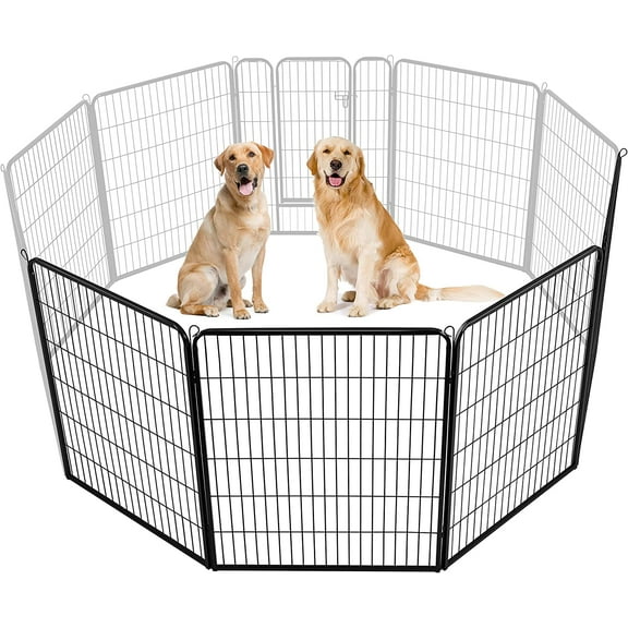 HXYHJ Dog Playpen Outdoor 40 inch 4 Panels Indoor Dog Fence Metal Dog Pen Heavy Duty Pet Exercise Pen for RV/Camping/Garden