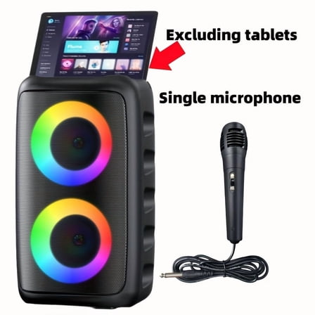 HY-3317 Wireless Speaker with Mic | Portable Subwoofer & Disco Lights | TWS/TF/AUX/MIC Connectivity | Outdoor Entertainment & Home Party Use | High-Quality Durable Audio