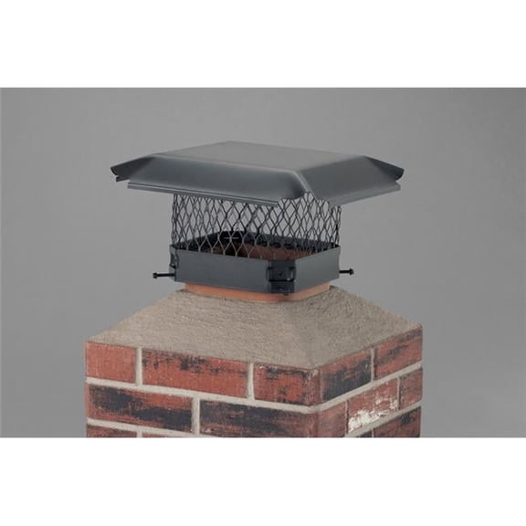 HY-C Draft King 13in. Single Flue Chimney Cap - Black - Galvanized Steel - Durable Design