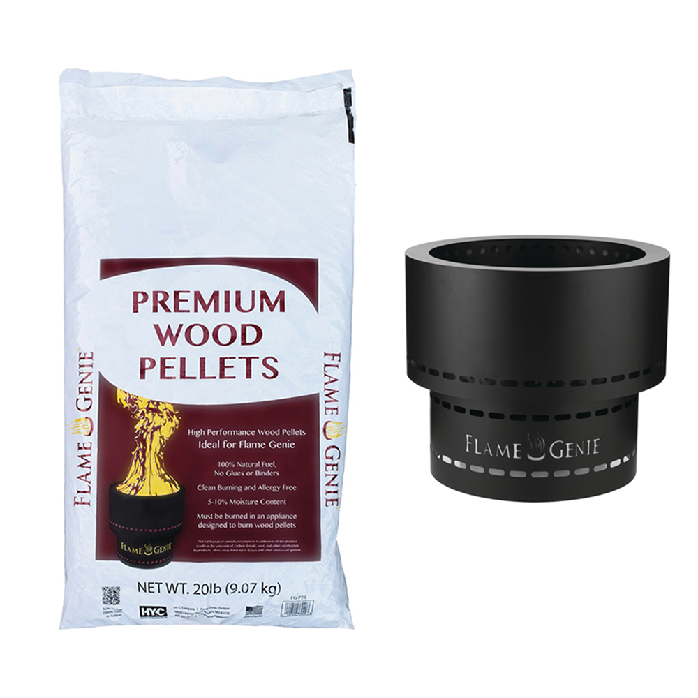 HY C FG 19 Flame Genie Inferno Wood Pellet Fire Pit u0026 HY C FG P20 Wood  Pellets - Walmart.com