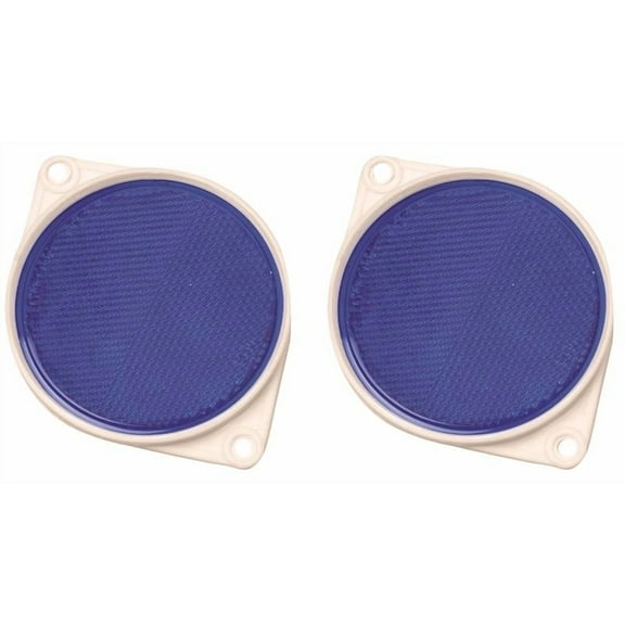 HY-KO 3-1/4 In. Blue Plexiglas Automotive Reflectors, 2-Pack
