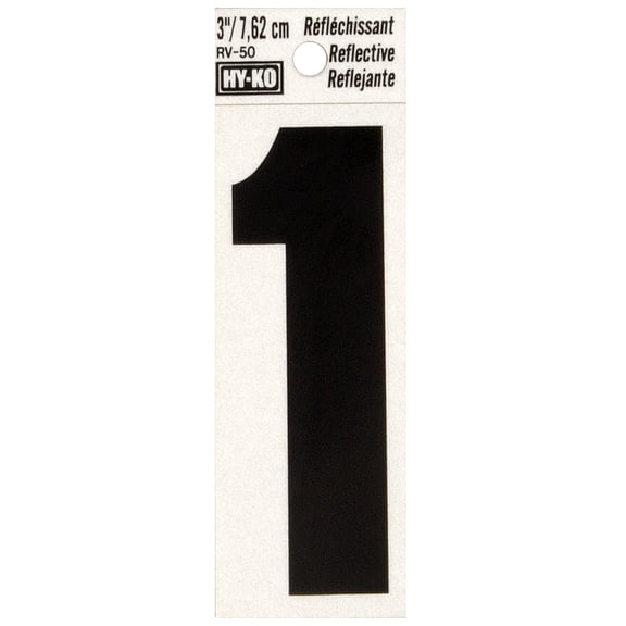 HY-KO 3" Reflective Vinyl Number 1