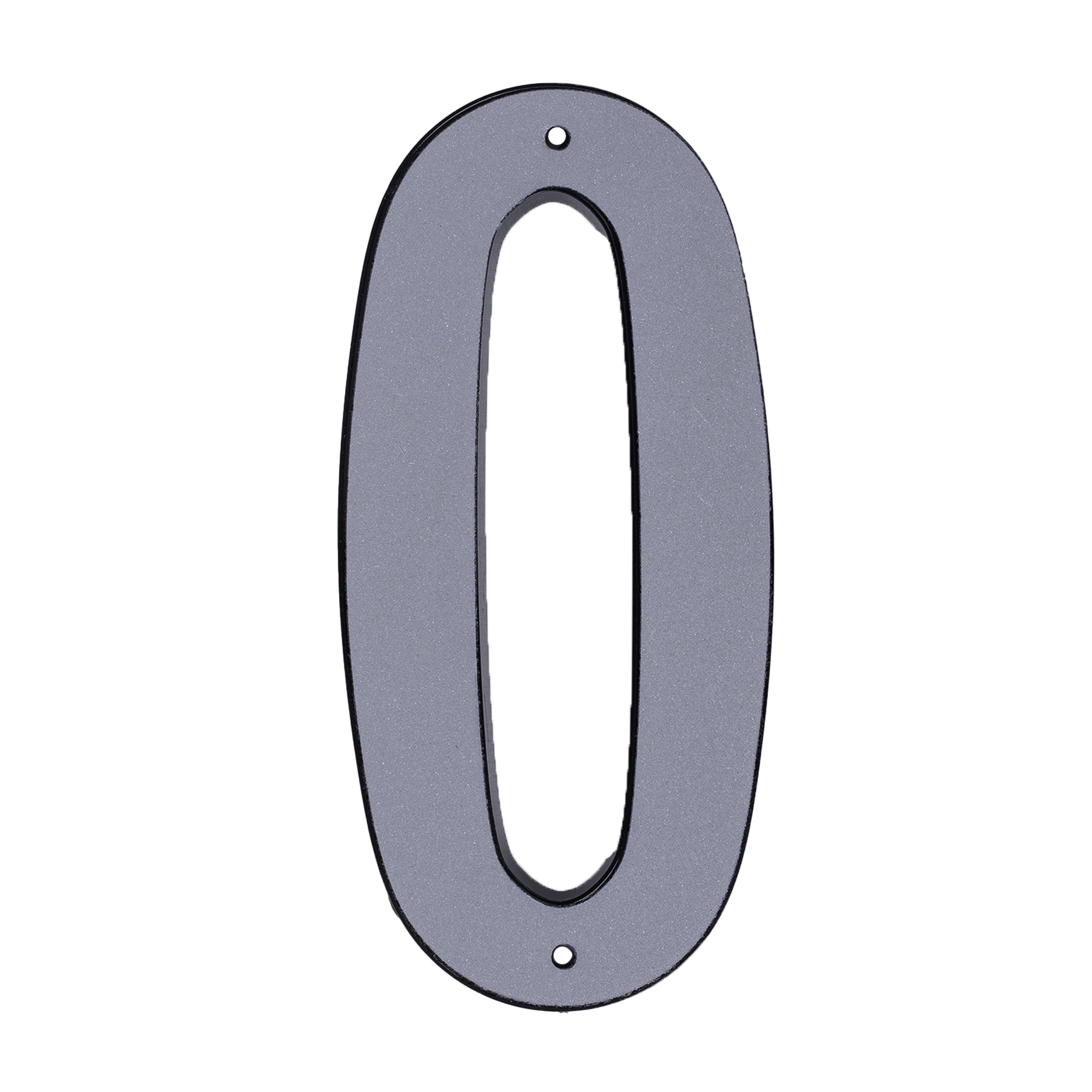 HY-KO 4" Reflective Plastic Modern Number 0