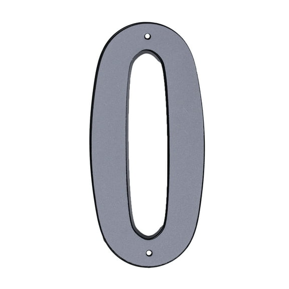 HY-KO 4" Reflective Plastic Modern Number 0