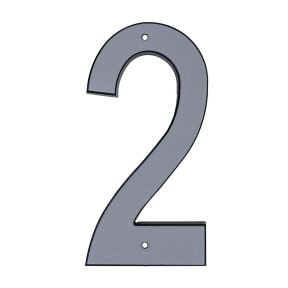 HY-KO 4" Reflective Plastic Modern Number 2