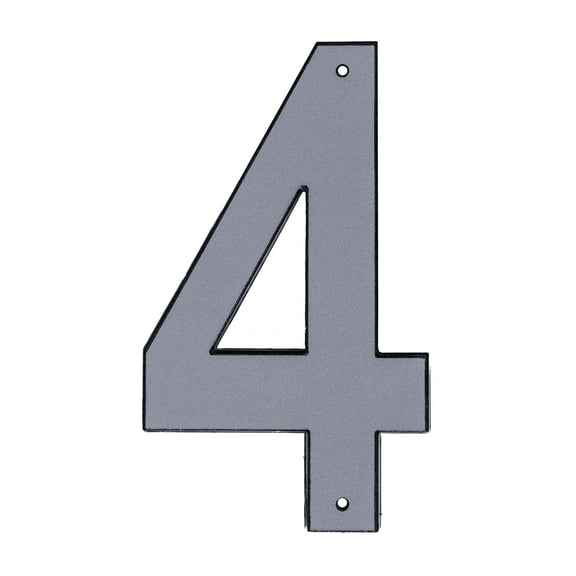 HY-KO 4" Reflective Plastic Modern Number 4