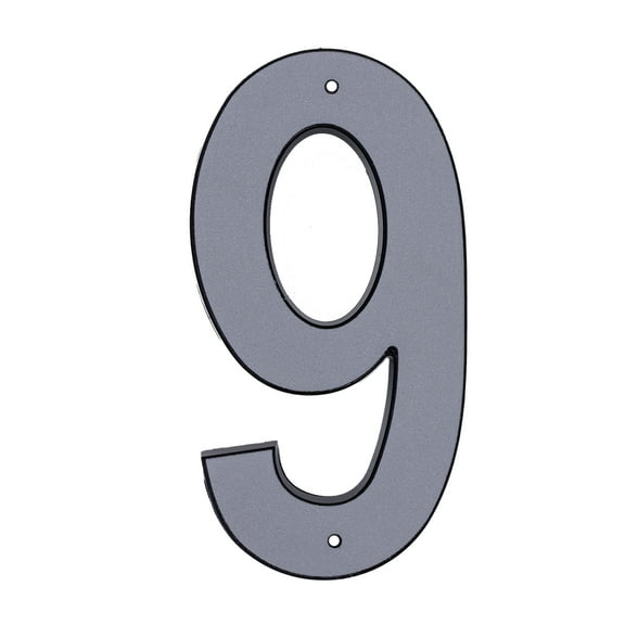 HY-KO 4" Reflective Plastic Modern Number 9
