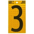 thumbnail image 1 of HY-KO 4" Yellow Self-Adhesive Reflective Number 3, 1 of 8