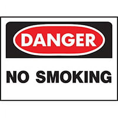 HY-KO 515 Danger Sign, Rectangular, NO SMOKING, Black Legend, White Background 5 Pack